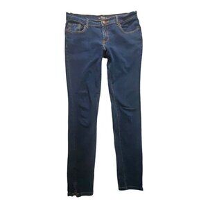 Abbey Dawn Denim Blue Jeans Sz 11 Style JP1146 STRAIGHT LEG Ankle Zip Embroider